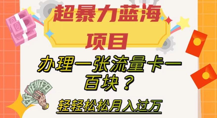超暴力蓝海项目，办理一张流量卡一百块？轻轻松松月入过万，保姆级教程【揭秘】-极速轻创