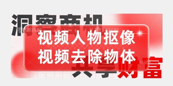 【超强视频处理工具】视频人物抠像+视频去除物体-极速轻创