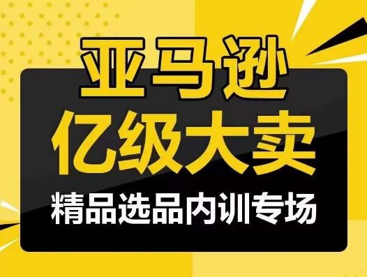 亚马逊亿级大卖-精品选品内训专场，亿级卖家分享选品成功之道-极速轻创