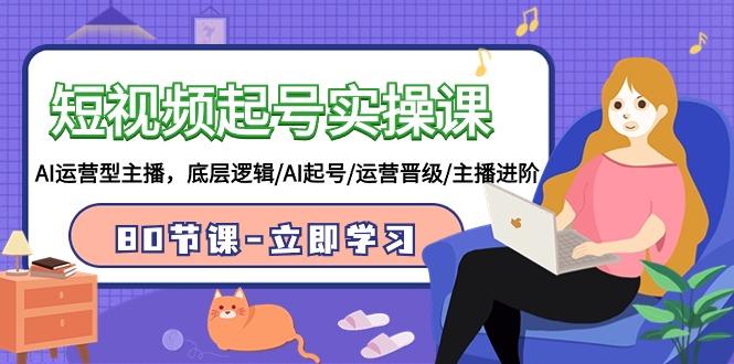 (9470期)短视频起号实操课，AI运营型主播，底层逻辑/AI起号/运营晋级/主播进阶/80节-极速轻创