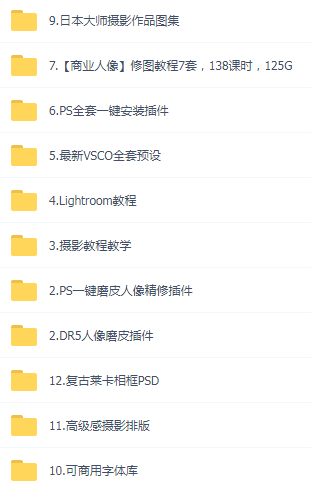 某宝买的杂乱PS LR教程预设摄影-极速轻创