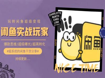 手把手教你0到1系统玩转闲鱼变现，爆款思维/超级曝光/超高转化-极速轻创