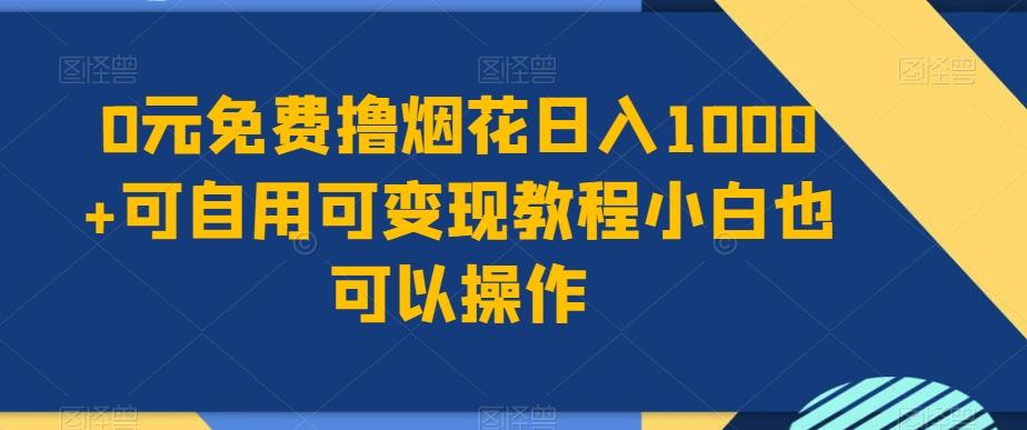 0元免费撸烟花日入1000+可自用可变现教程小白也可以操作，永久免费更新链接-极速轻创