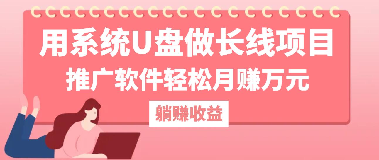 用系统U盘做长线项目，推广软件轻松月赚万元-极速轻创