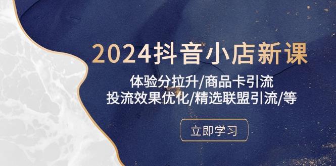 2024抖音小店新课，体验分拉升/商品卡引流/投流效果优化/精选联盟引流/等-极速轻创