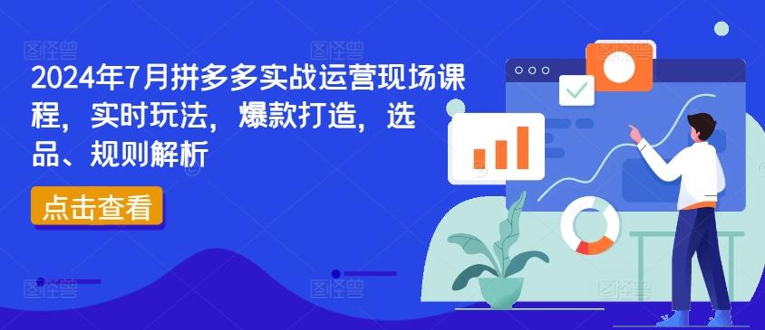 2024年7月拼多多实战运营现场课程，实时玩法，爆款打造，选品、规则解析-极速轻创