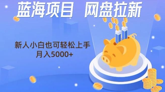 蓝海项目网盘拉新，新人小白也可操作，每月收入5000+-极速轻创