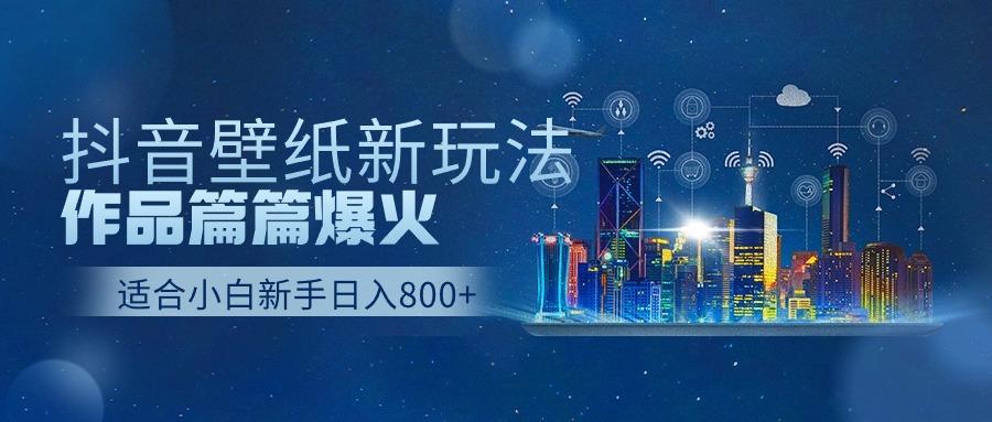 (9842期)抖音壁纸号新玩法，作品篇篇爆火，日收益500+-极速轻创