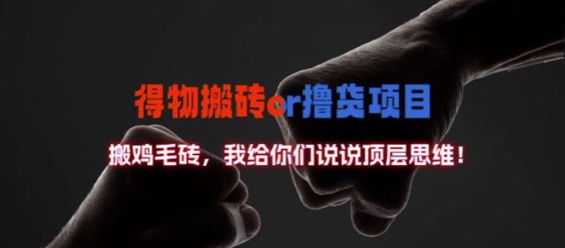 得物搬砖撸货项目?掰下数据，我给你们说说顶层思维【揭秘】-极速轻创