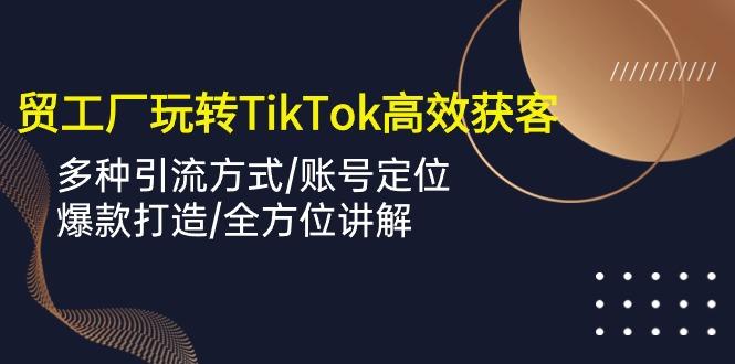 外贸工厂玩转TikTok高效获客，多种引流方式/账号定位/爆款打造/全方位讲解-极速轻创