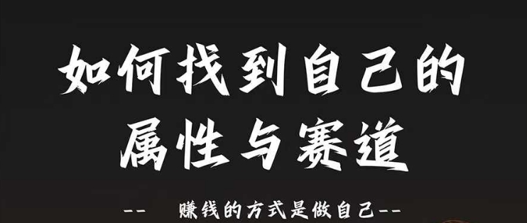 赛道和属性2.0：如何找到自己的属性与赛道，赚钱的方式是做自己-极速轻创