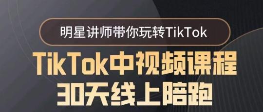 TikTok中视频课程30天线上陪跑，明星讲师带你玩转TikTok-极速轻创