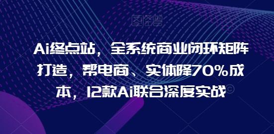 Ai终点站，全系统商业闭环矩阵打造，帮电商、实体降70%成本，12款Ai联合深度实战-极速轻创