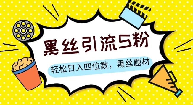 S粉变现，轻松日入四位数，黑丝题材+情感话术【揭秘】-极速轻创