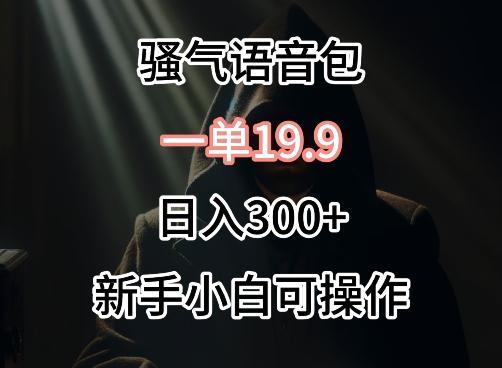 0成本卖骚气语音包，一单19.9.日入300+【揭秘】-极速轻创