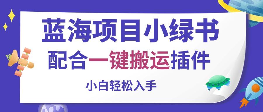 蓝海项目小绿书，配合一键搬运插件，小白轻松入手-极速轻创