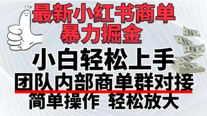 最新小红书商单，暴力掘金，单月稳定变现3W+-极速轻创