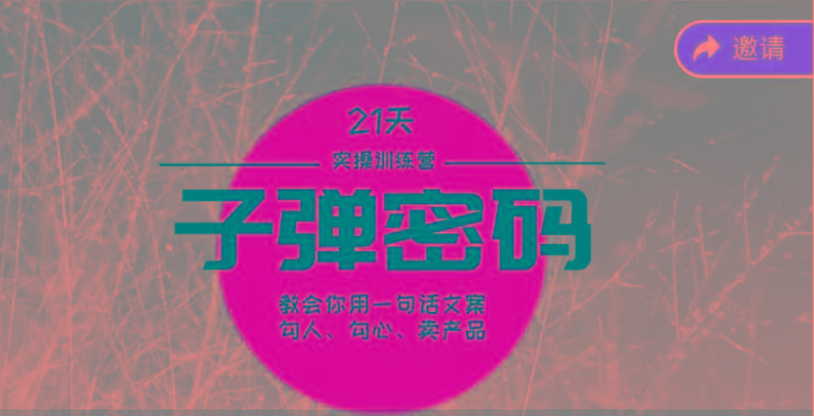 《子弹密码训练营》-用一句话文案勾人勾心卖产品，21天学到顶尖文案大师策略和技巧-极速轻创