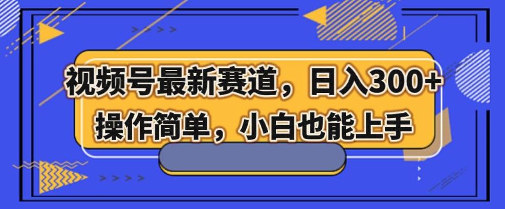 视频号最新赛道，日入300+，新手小白轻松掌握-极速轻创