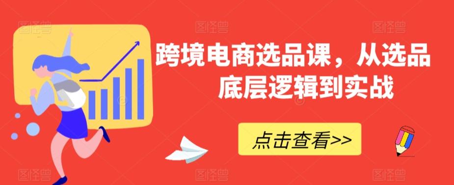 跨境电商选品课，从选品到底层逻辑到实战-极速轻创