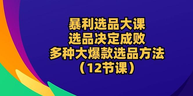 暴利 选品大课：选品决定成败，教你多种大爆款选品方法(12节课-极速轻创