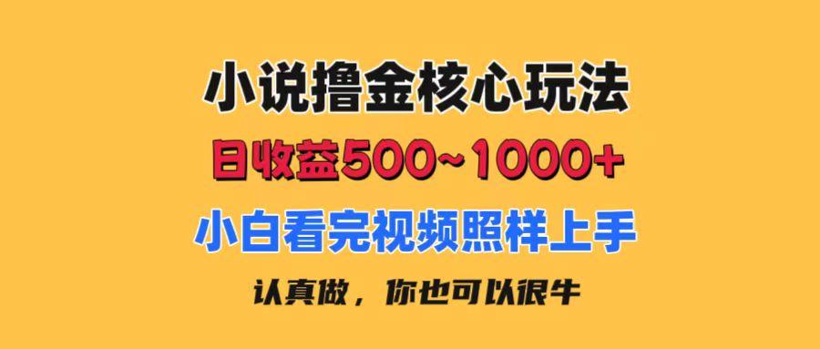 小说撸金核心玩法，日收益500-1000+，小白看完照样上手，0成本有手就行-极速轻创