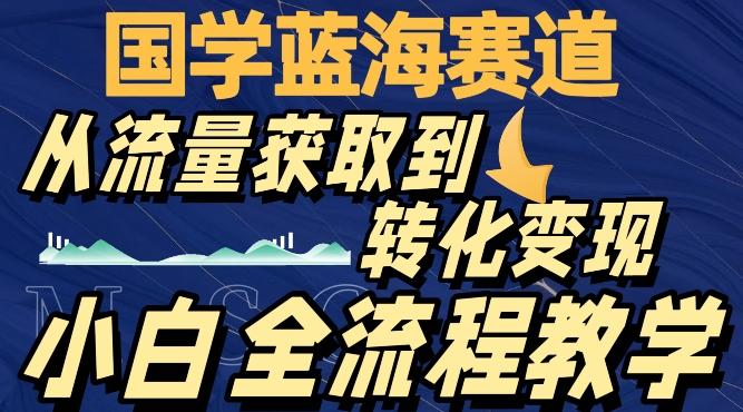 国学蓝海赛道，从流量获取，到转化变现，全流程教学-极速轻创