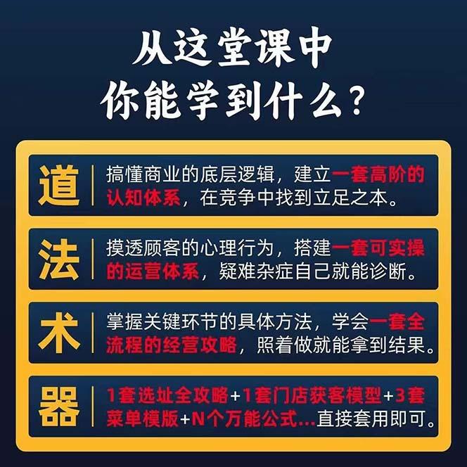 图片[1]-餐饮店盈利实操方法：教你怎样开一家持续能赚钱的餐厅(25节-极速轻创
