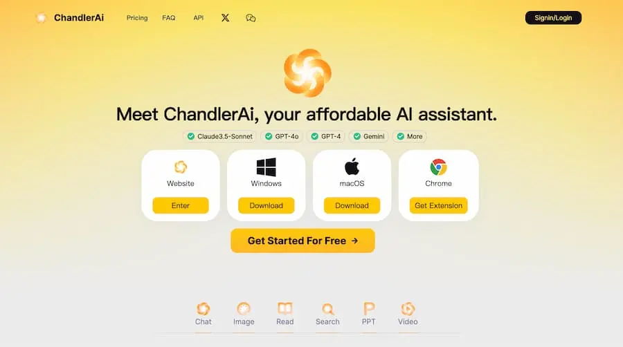 ChandlerAi｜综合性人工智能助手平台 提供多种AI服务-极速轻创