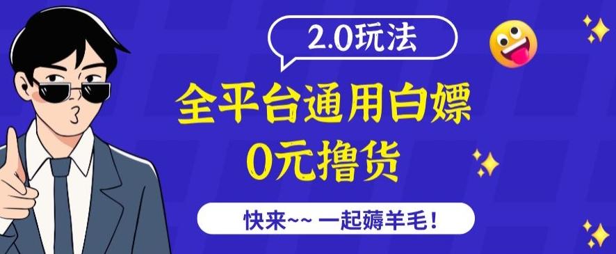 外面收费2980的全平台通用白嫖撸货项目2.0玩法【仅揭秘】-极速轻创