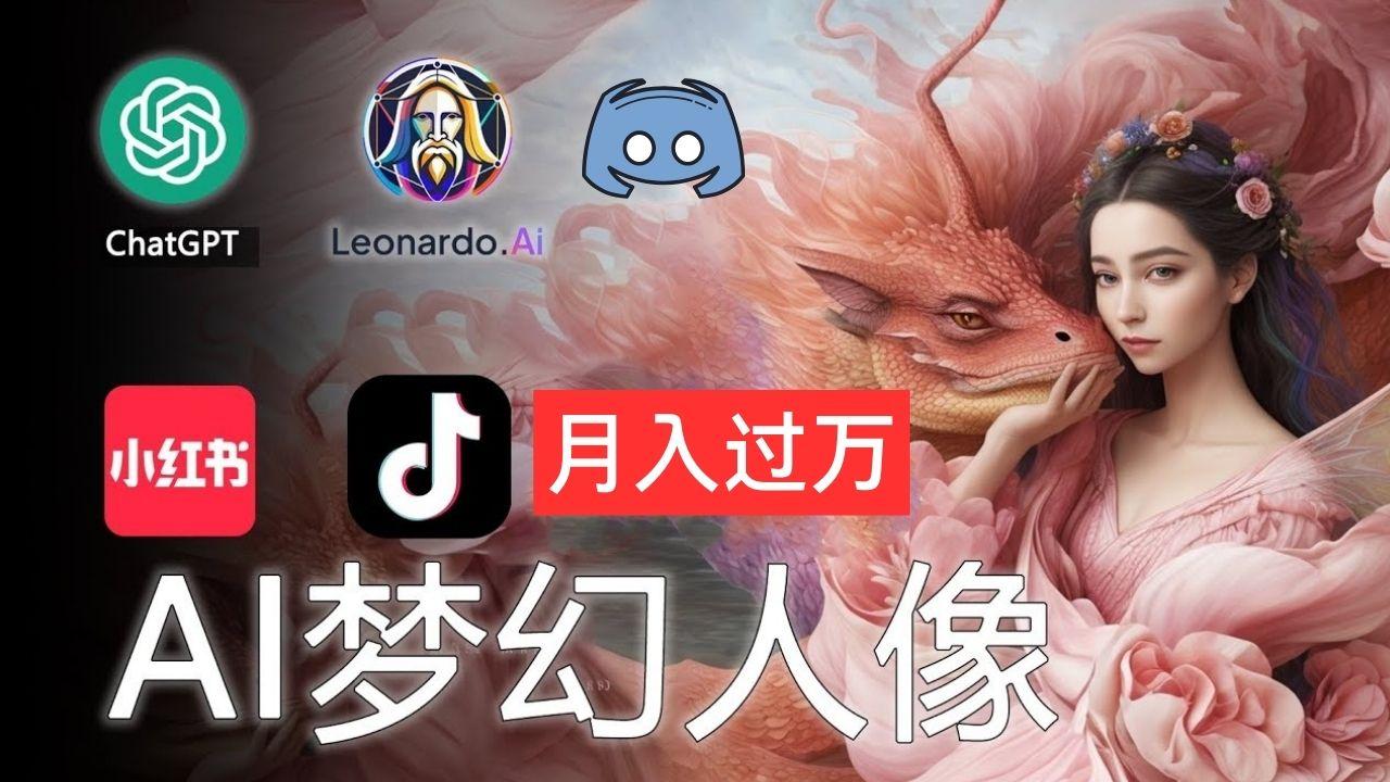 AI摄影梦幻人像：零基础也能月入过万的秘密-极速轻创