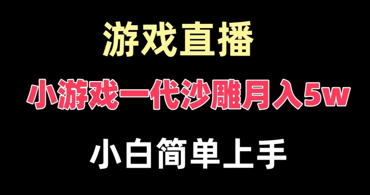 玩小游戏一代沙雕月入5w，爆裂变现，快速拿结果，高级保姆式教学【揭秘】-极速轻创