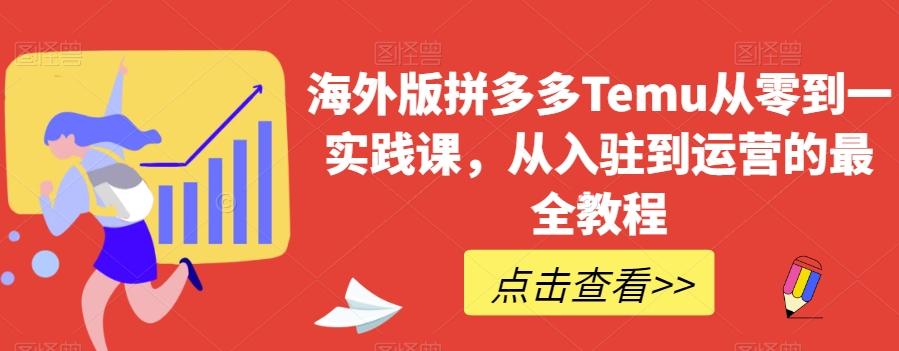 海外版拼多多Temu从零到一实践课，从入驻到运营的最全教程-极速轻创