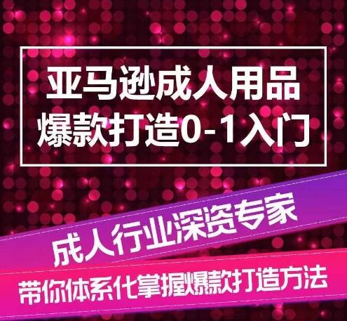 亚马逊成人用品爆款打造0-1入门，系统化讲解亚马逊成人用品爆款打造的流程-极速轻创