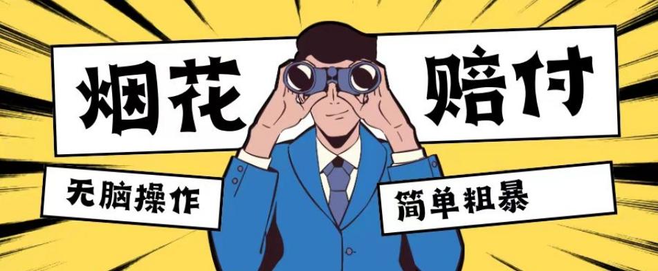 最新蓝海玩法，烟花爆竹赔付，单订单赔付200-500无脑操作【仅揭秘】-极速轻创