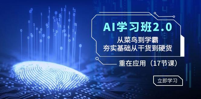 AI学习班2.0：从菜鸟到学霸，夯实基础从干货到硬货，重在应用(17节课)-极速轻创