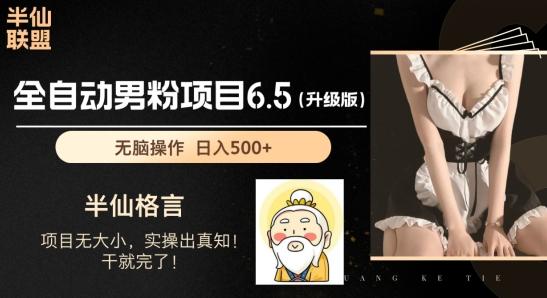 男粉项目6.5升级版，全自动男粉项目，日收入1K+【揭秘】-极速轻创