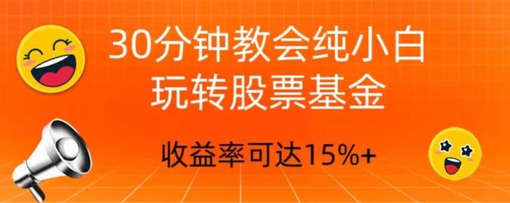 30分钟教会你玩转股票基金，只教好的筛选方法，不荐股-极速轻创
