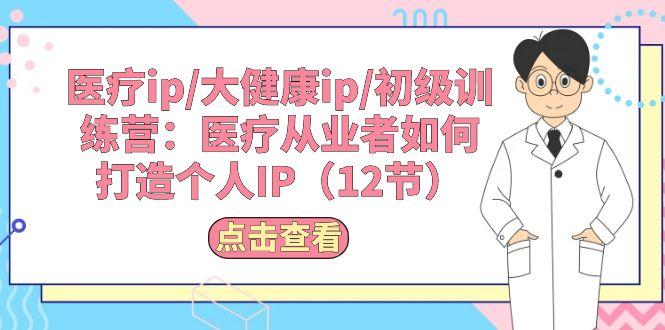 医疗ip/大健康ip/初级训练营：医疗从业者如何打造个人IP(12节-极速轻创