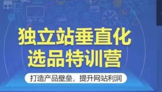 独立站垂直化选品特训营，打造产品壁垒，提升网站利润-极速轻创