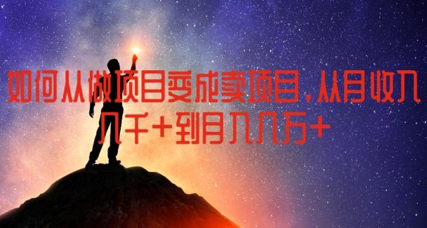 如何从做项目变成卖项目，从月收入几千到月入几万【揭秘】-极速轻创