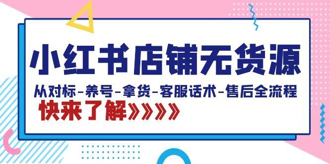 小红书店铺无货源：从对标-养号-拿货-客服话术-售后全流程(20节课)-极速轻创