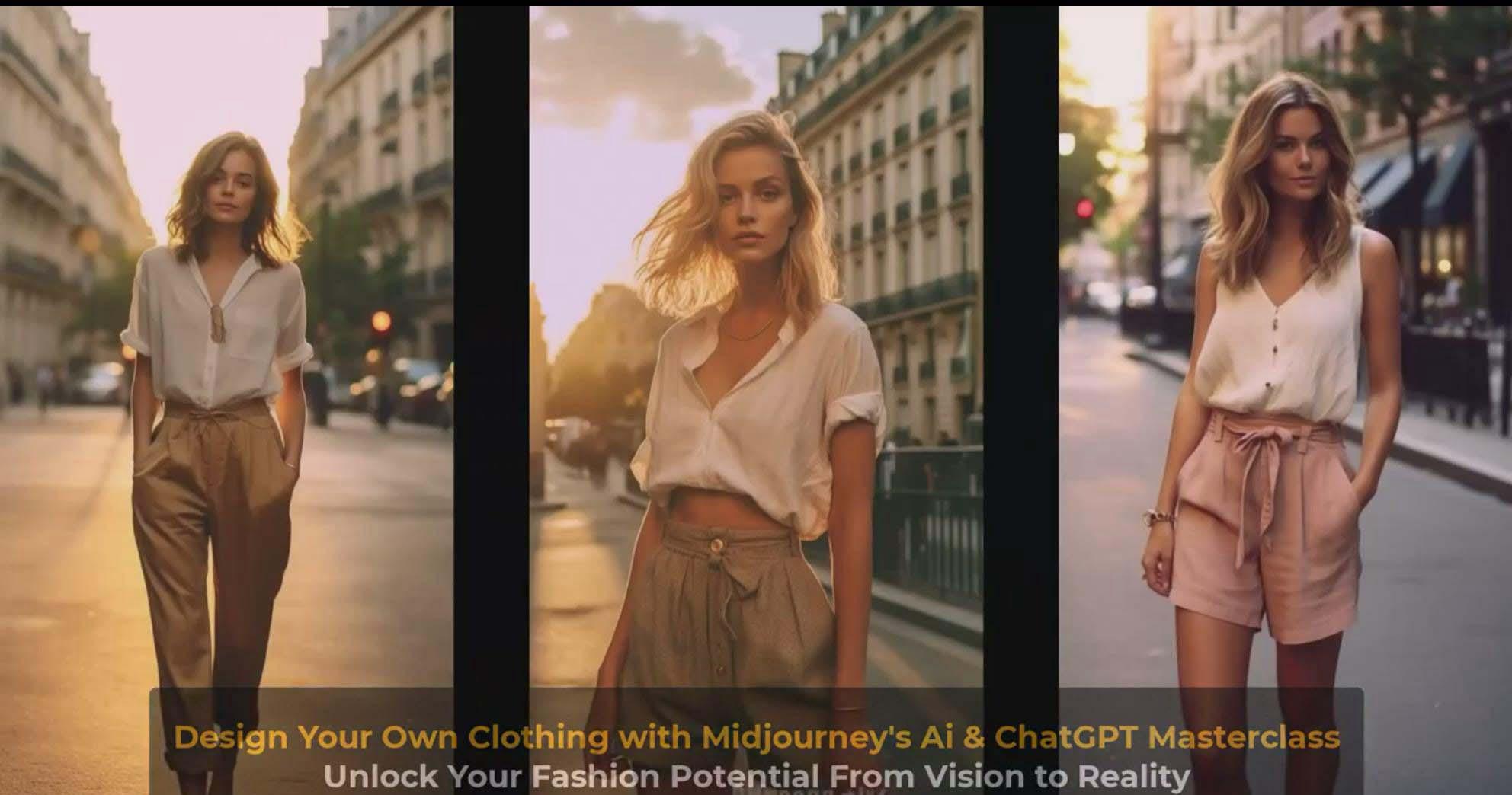 图片[9]-利用 Midjourneys Ai 人工智能设计自己的服装AI大师班-10节课-中英字幕-极速轻创