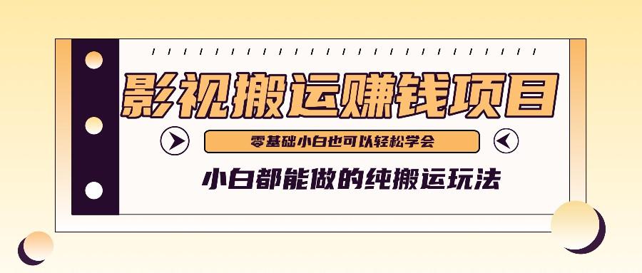 手把手教你操作影视搬运项目，小白都能做零基础也能赚钱-极速轻创