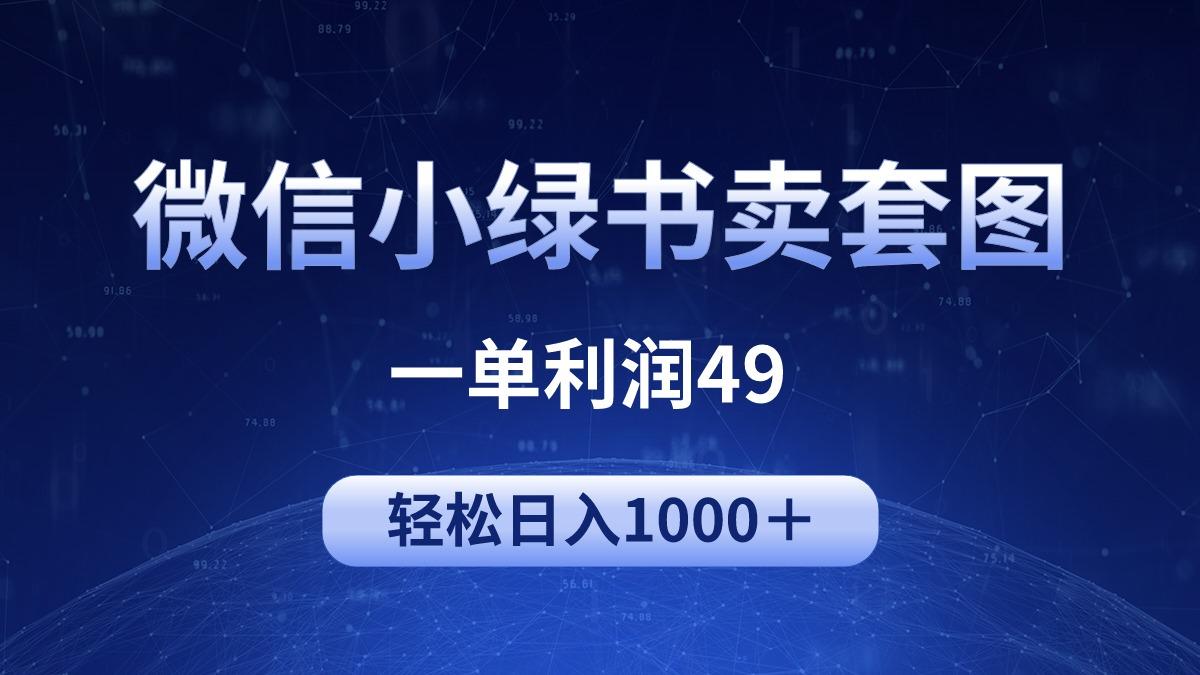 (9915期)冷门微信小绿书卖美女套图，一单利润49，轻松日入1000＋-极速轻创