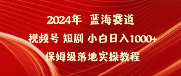 2024年视频号短剧新玩法小白日入1000+保姆级落地实操教程【揭秘】-极速轻创