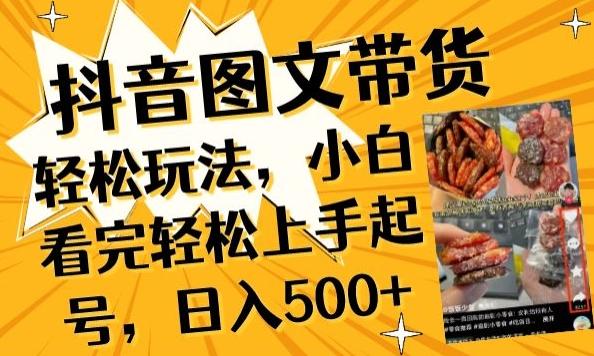 抖音图文带货已过时?那你不如仔细看看这个，小白看完轻松上手起号，日入500+不是梦【揭秘】-极速轻创