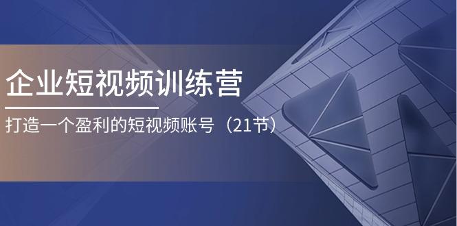 企业短视频训练营：打造一个盈利的短视频账号(21节-极速轻创