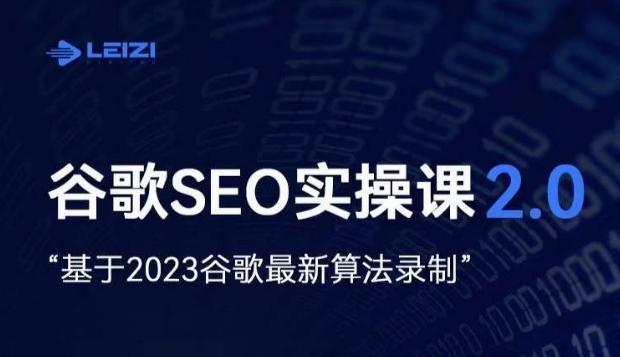 雷子·谷歌SEO 2.0实战课，独立站询盘自由必备，基于2023谷歌最新算法录制-极速轻创