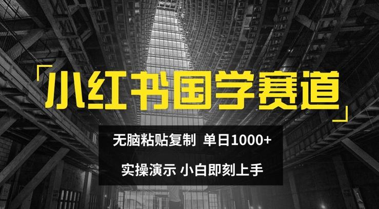 小红书国学赛道，无脑粘贴复制，单日1K，实操演示，小白即刻上手【揭秘】-极速轻创